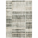 10' X 13' Grey Charcoal Ivory Tan Brown And Beige Geometric Power Loom Stain Resistant Area Rug - Homeroots - Flyclothing LLC