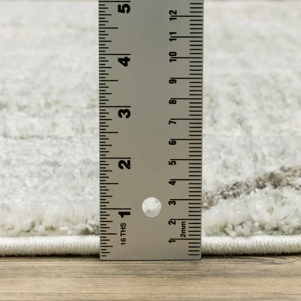 10' X 13' Gray And Ivory Geometric Power Loom Area Rug - Homeroots - Flyclothing LLC