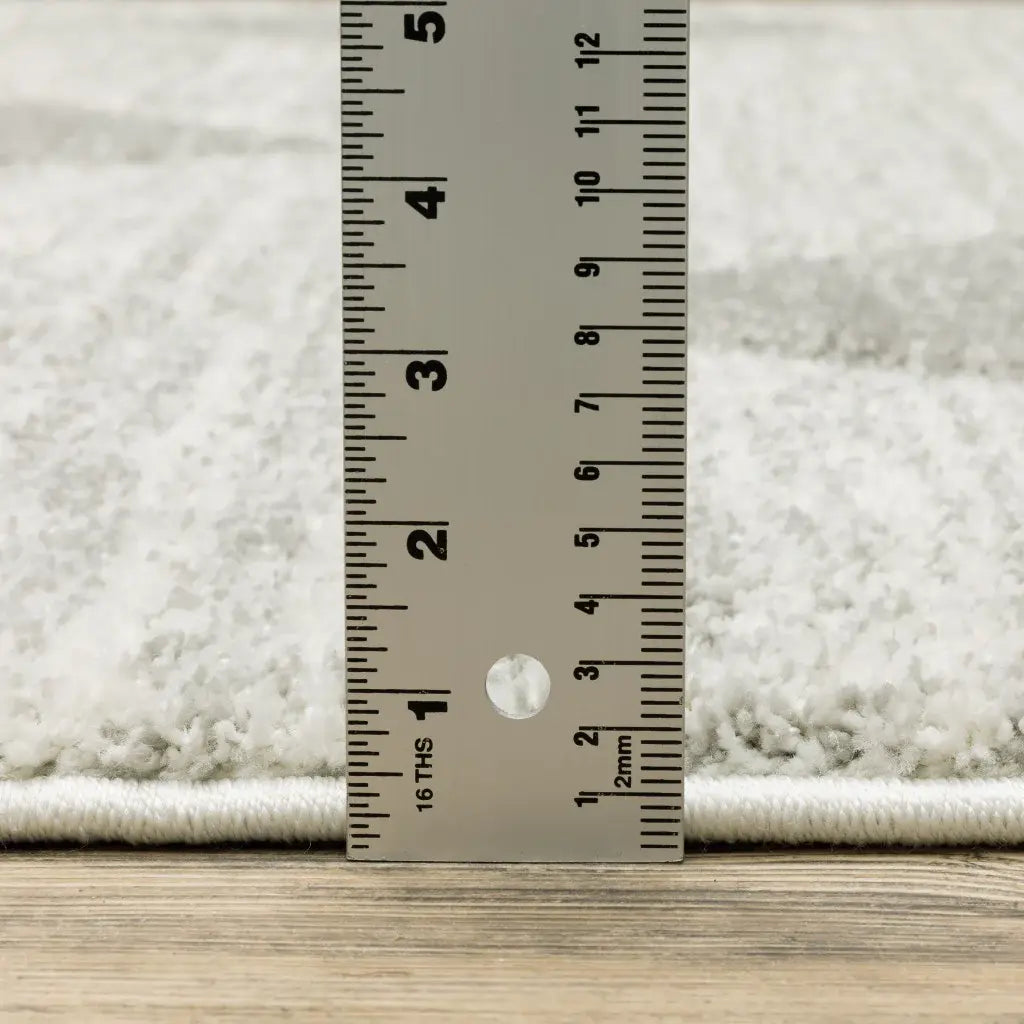 10' X 13' Grey And Ivory Geometric Power Loom Stain Resistant Area Rug - Homeroots - Flyclothing LLC