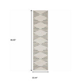 2' X 8' Brown And Ivory Geometric Power Loom Runner Rug - Homeroots - Flyclothing LLC