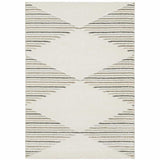 3' X 5' Beige Grey Sage Green Pale Blue Brown And Charcoal Geometric Power Loom Stain Resistant Area Rug - Homeroots - Flyclothing LLC