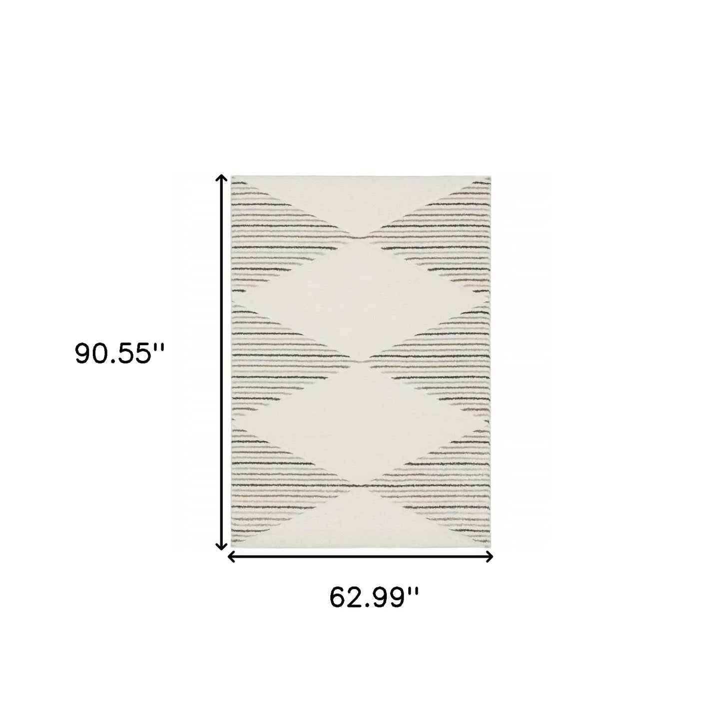 5' X 8' Beige Grey Sage Green Pale Blue Brown And Charcoal Geometric Power Loom Stain Resistant Area Rug - Homeroots - Flyclothing LLC