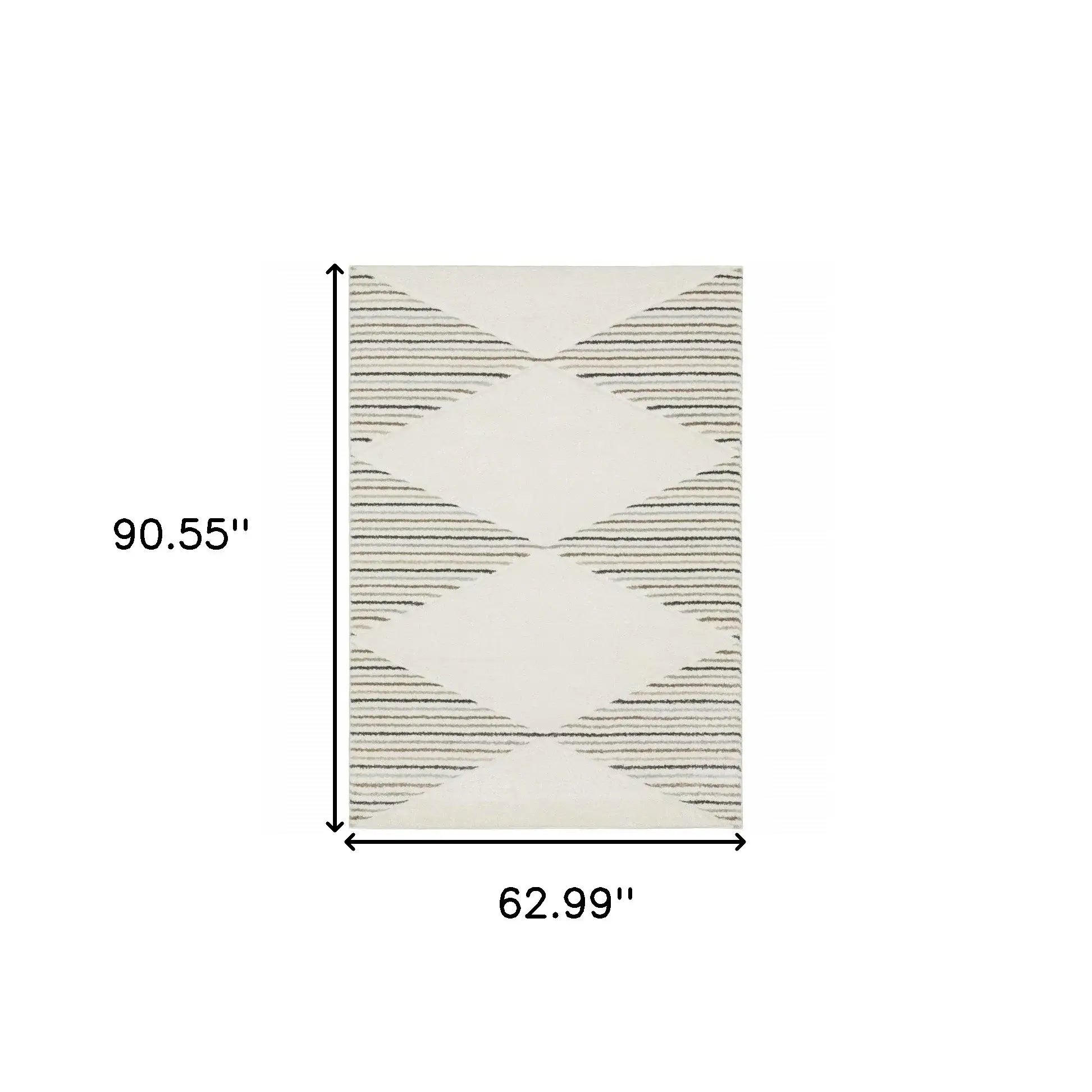 5' X 8' Beige Grey Sage Green Pale Blue Brown And Charcoal Geometric Power Loom Stain Resistant Area Rug - Homeroots - Flyclothing LLC