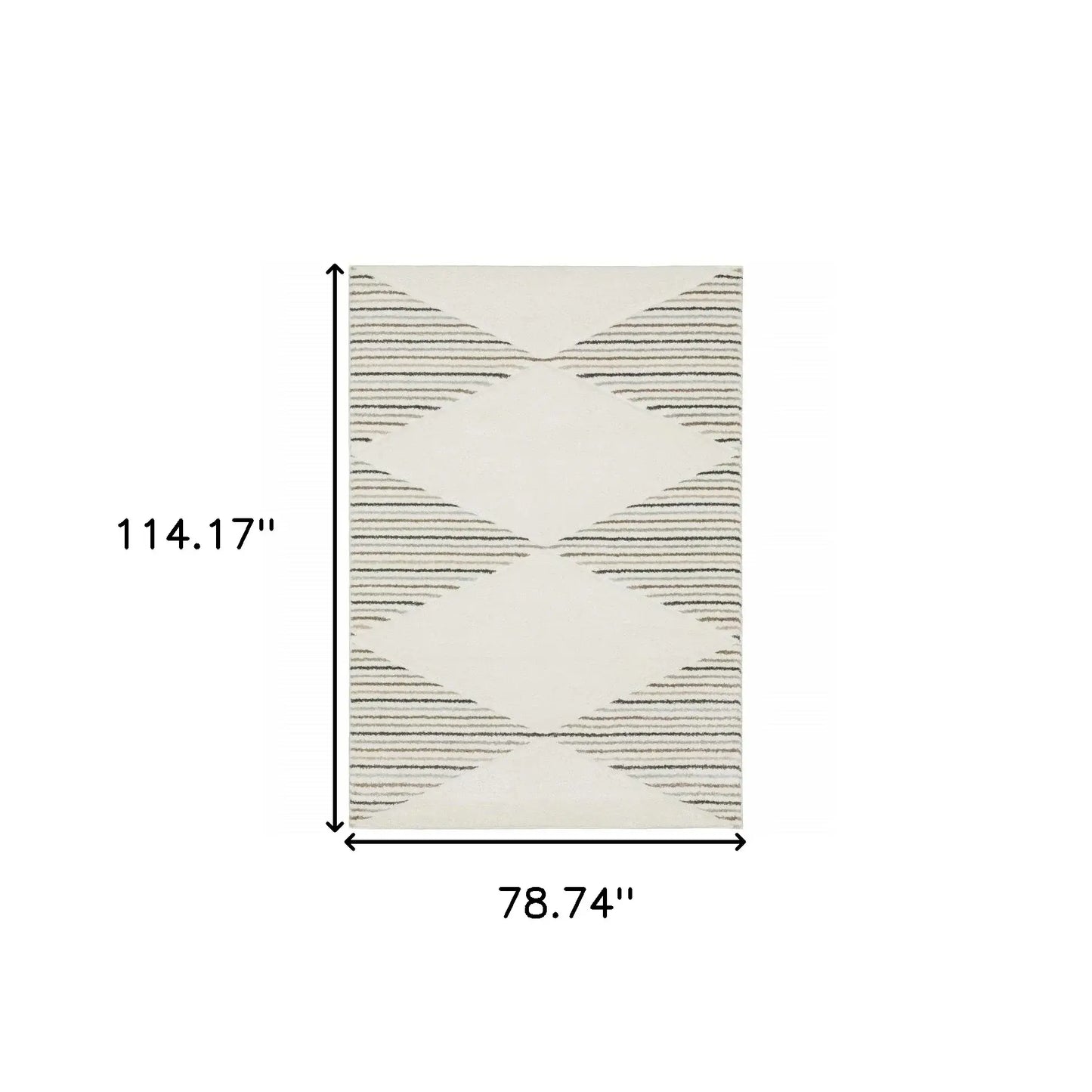 6' X 9' Beige Grey Sage Green Pale Blue Brown And Charcoal Geometric Power Loom Stain Resistant Area Rug - Homeroots - Flyclothing LLC