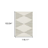 10' X 13' Beige Grey Sage Green Pale Blue Brown And Charcoal Geometric Power Loom Stain Resistant Area Rug - Homeroots - Flyclothing LLC