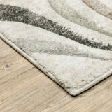 2' X 8' Gray And Ivory Abstract Power Loom Runner Rug - Homeroots - Flyclothing LLC