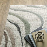 2' X 8' Gray And Ivory Abstract Power Loom Runner Rug - Homeroots - Flyclothing LLC