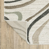 2' X 8' Gray And Ivory Abstract Power Loom Runner Rug - Homeroots - Flyclothing LLC
