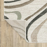 2' X 8' Gray And Ivory Abstract Power Loom Runner Rug - Homeroots - Flyclothing LLC