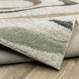 2' X 8' Gray And Ivory Abstract Power Loom Runner Rug - Homeroots - Flyclothing LLC