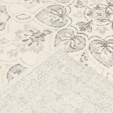 10' X 13' Ivory And Grey Floral Power Loom Stain Resistant Area Rug - Homeroots - Flyclothing LLC
