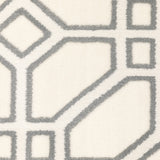 10' X 13' Ivory And Grey Geometric Power Loom Stain Resistant Area Rug - Homeroots