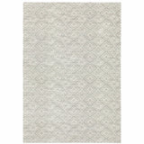 10' X 13' Grey Geometric Power Loom Stain Resistant Area Rug - Homeroots