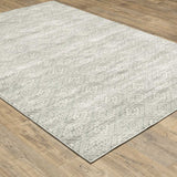 10' X 13' Grey Geometric Power Loom Stain Resistant Area Rug - Homeroots - Flyclothing LLC
