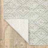 10' X 13' Grey Geometric Power Loom Stain Resistant Area Rug - Homeroots - Flyclothing LLC