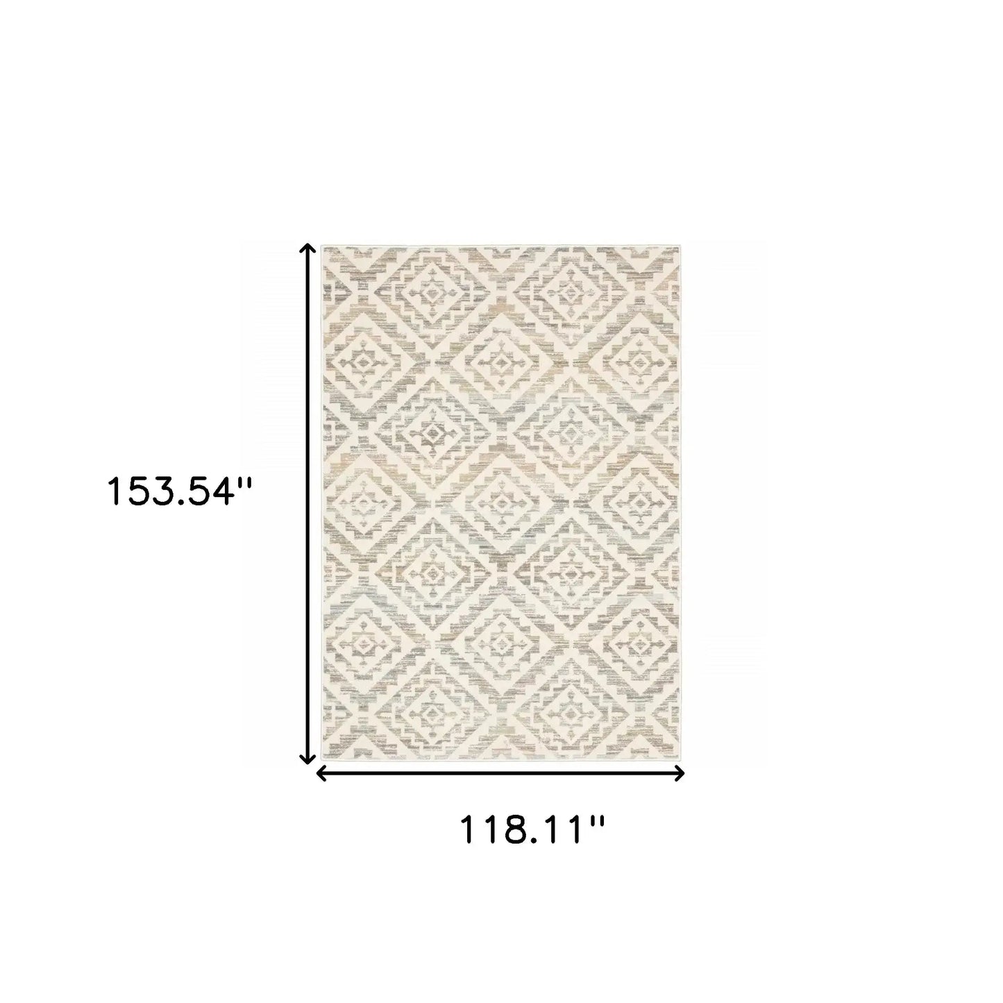 10' X 13' Grey Pink And Sage Geometric Power Loom Stain Resistant Area Rug - Homeroots - Flyclothing LLC