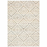 10' X 13' Grey Pink And Sage Geometric Power Loom Stain Resistant Area Rug