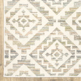 10' X 13' Grey Pink And Sage Geometric Power Loom Stain Resistant Area Rug - Homeroots - Flyclothing LLC