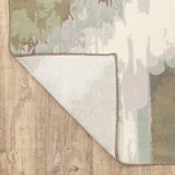 10' X 13' Sage Grey And Brown Abstract Power Loom Stain Resistant Area Rug - Homeroots - Flyclothing LLC