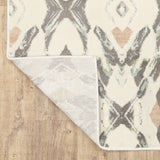 10' X 13' Ivory Pink And Sage Geometric Power Loom Stain Resistant Area Rug - Homeroots - Flyclothing LLC