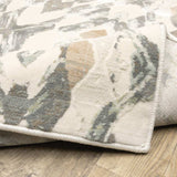 10' X 13' Ivory Pink And Sage Geometric Power Loom Stain Resistant Area Rug - Homeroots - Flyclothing LLC