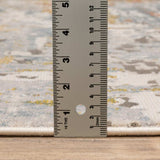 2' X 8' Grey Blue Beige Gold And Rust Abstract Power Loom Stain Resistant Runner Rug - Homeroots - Flyclothing LLC