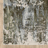 6' X 9' Green Blue Grey Ivory And Brown Abstract Power Loom Stain Resistant Area Rug - Homeroots - Flyclothing LLC