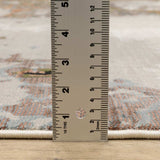 2' X 8' Grey Salmon Pink Blue Beige And Green Abstract Power Loom Stain Resistant Runner Rug - Homeroots - Flyclothing LLC