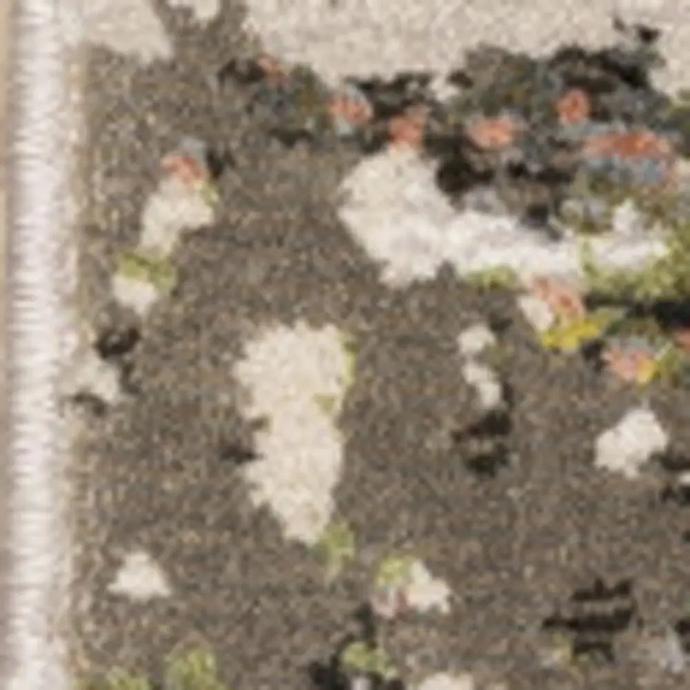 10' X 13' Grey Green Gold Blue And Beige Abstract Power Loom Stain Resistant Area Rug - Homeroots - Flyclothing LLC