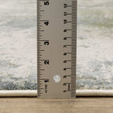 2' X 8' Blue Grey Green And Beige Abstract Power Loom Stain Resistant Runner Rug - Homeroots - Flyclothing LLC