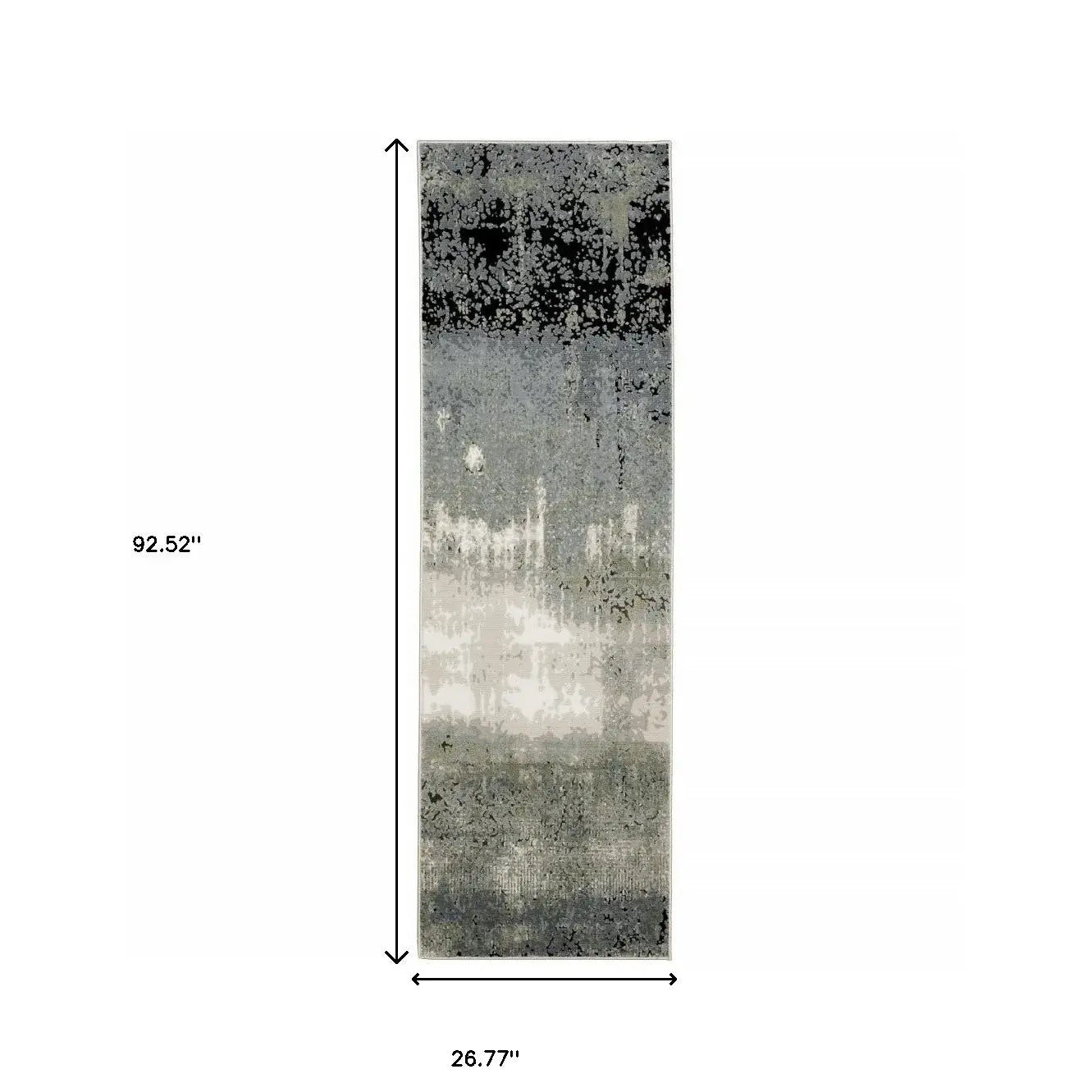 2' X 8' Blue Green Grey And Beige Abstract Power Loom Stain Resistant Runner Rug - Homeroots - Flyclothing LLC