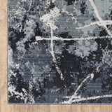 10' X 13' Blue Grey And Beige Abstract Power Loom Stain Resistant Area Rug - Homeroots - Flyclothing LLC