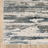 2' X 8' Blue Grey Beige And Brown Abstract Power Loom Stain Resistant Runner Rug - Homeroots - Flyclothing LLC