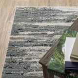 10' X 13' Blue Grey Beige And Brown Abstract Power Loom Stain Resistant Area Rug - Homeroots - Flyclothing LLC