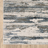 10' X 13' Blue Grey Beige And Brown Abstract Power Loom Stain Resistant Area Rug - Homeroots