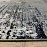 2' X 8' Blue Green Grey Brown And Beige Abstract Power Loom Stain Resistant Runner Rug - Homeroots - Flyclothing LLC