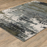8' X 11' Blue And Green Abstract Power Loom Area Rug - Homeroots - Flyclothing LLC