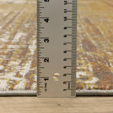 10' X 13' Gold Brown Rust Grey Blue And Beige Abstract Power Loom Stain Resistant Area Rug - Homeroots - Flyclothing LLC