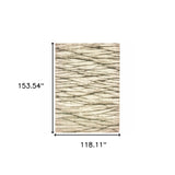 10' X 13' Ivory Sand And Ash Abstract Power Loom Stain Resistant Area Rug - Homeroots - Flyclothing LLC