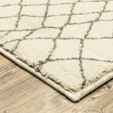 10' X 13' Ivory And Grey Geometric Power Loom Stain Resistant Area Rug - Homeroots - Flyclothing LLC