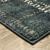 2' X 8' Blue And Ivory Geometric Power Loom Stain Resistant Runner Rug - Homeroots - Flyclothing LLC