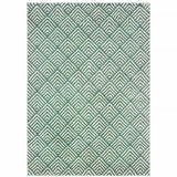 10' X 13' Foam Blue And Ivory Geometric Power Loom Stain Resistant Area Rug - Homeroots - Flyclothing LLC