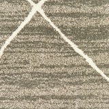 5' X 7' Grey And Ivory Geometric Power Loom Stain Resistant Area Rug - Homeroots - Flyclothing LLC