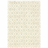 4' X 6' Sand Ash Grey And Ivory Geometric Power Loom Stain Resistant Area Rug - Homeroots - Flyclothing LLC
