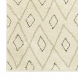 4' X 6' Sand Ash Grey And Ivory Geometric Power Loom Stain Resistant Area Rug - Homeroots - Flyclothing LLC