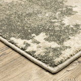 2' X 8' Beige And Grey Abstract Power Loom Stain Resistant Runner Rug - Homeroots - Flyclothing LLC