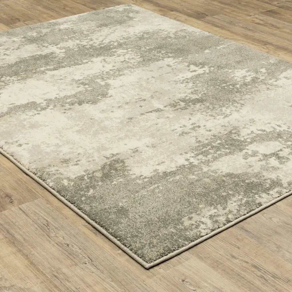 2' X 3' Beige And Grey Abstract Power Loom Stain Resistant Area Rug - Homeroots - Flyclothing LLC