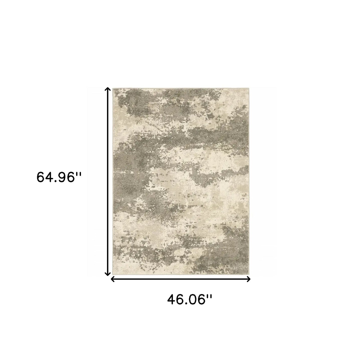 4' X 6' Beige And Grey Abstract Power Loom Stain Resistant Area Rug - Homeroots - Flyclothing LLC