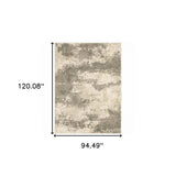 8' X 10' Beige And Grey Abstract Power Loom Stain Resistant Area Rug - Homeroots - Flyclothing LLC