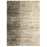 6' X 9' Beige And Grey Abstract Power Loom Stain Resistant Area Rug - Homeroots - Flyclothing LLC